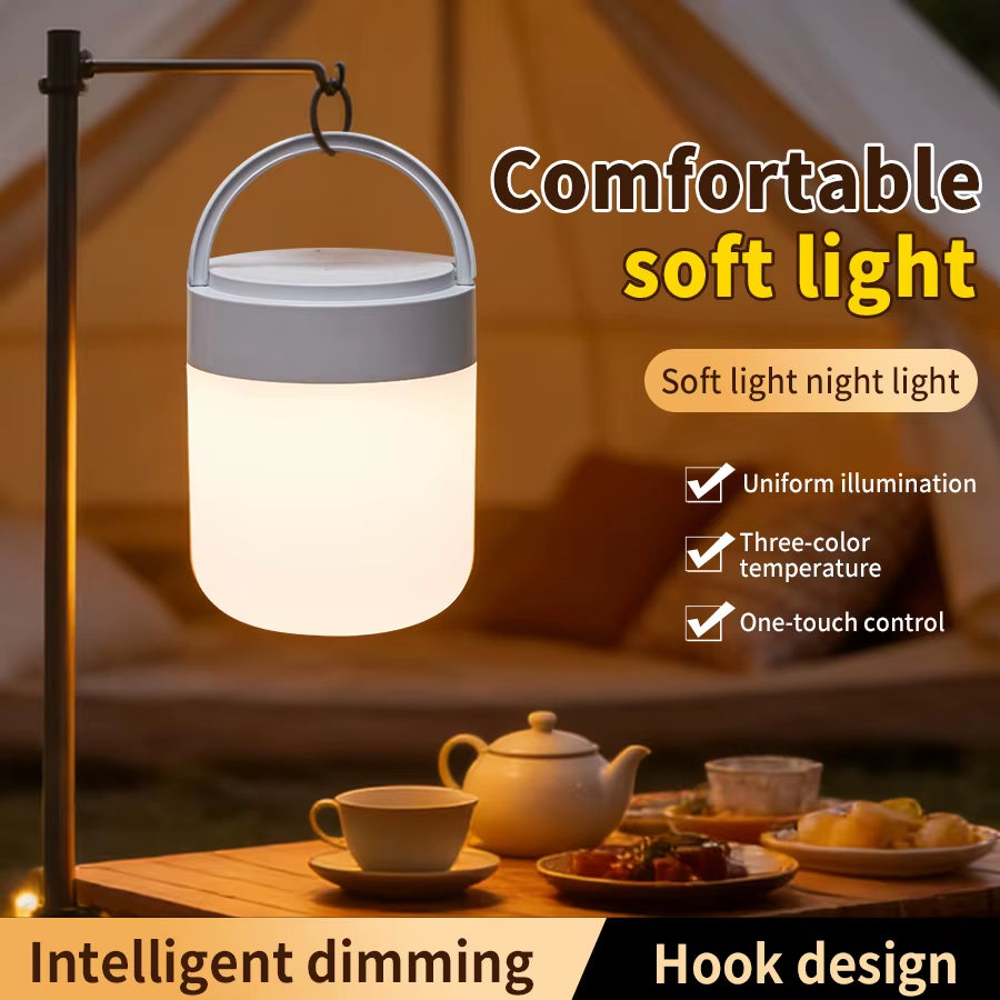 LED Eye Protection Soft Light Night Light Touch Control Rechargeable Battery Outdoor Home Dual-Use Bedroom Sleep Light Gift