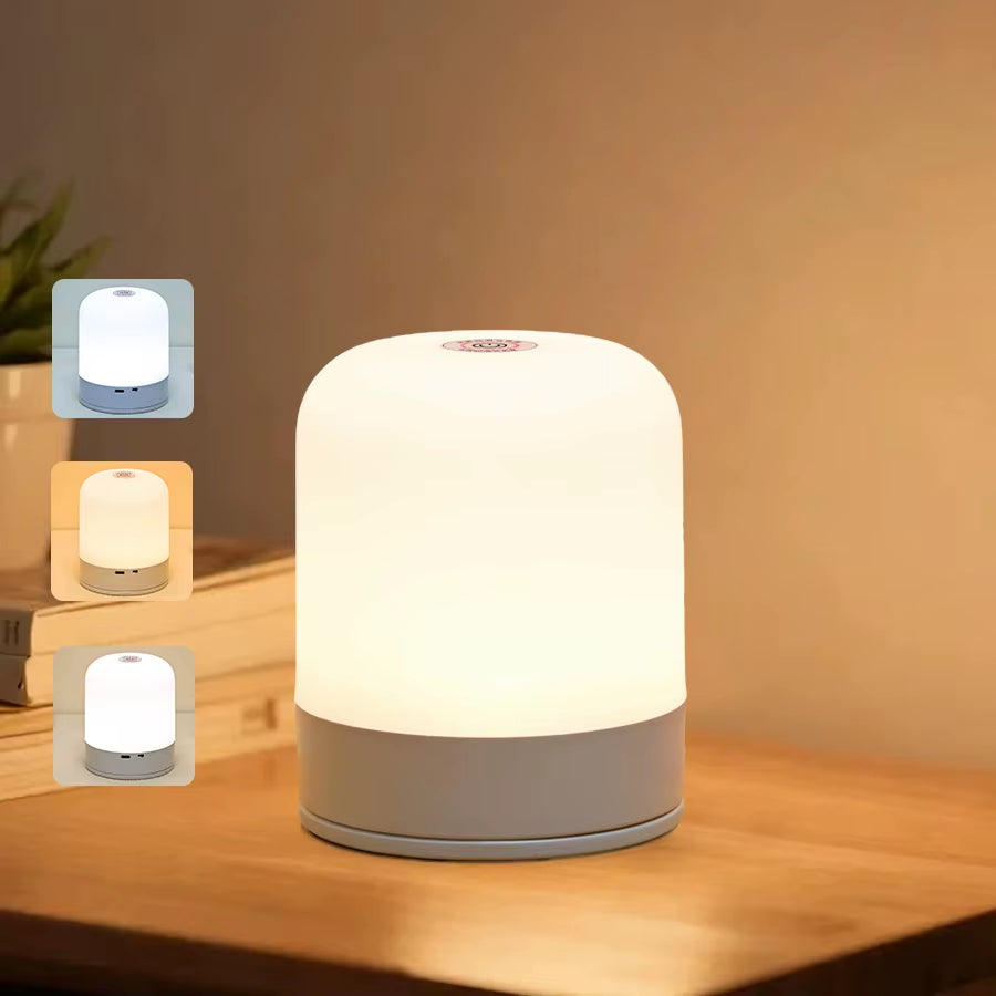 LED Eye Protection Soft Light Night Light Touch Control Rechargeable Battery Outdoor Home Dual-Use Bedroom Sleep Light Gift